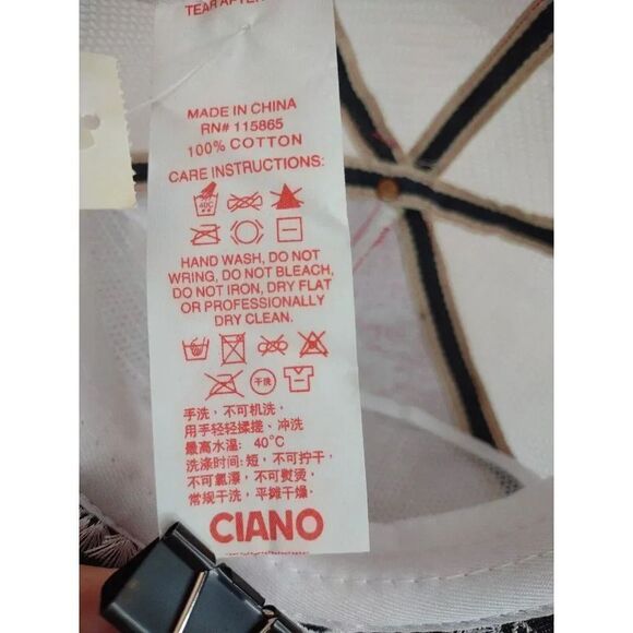 Ciano Farmer Samurai Baseball Hat Snapback Red NWT - Picture 11 of 16